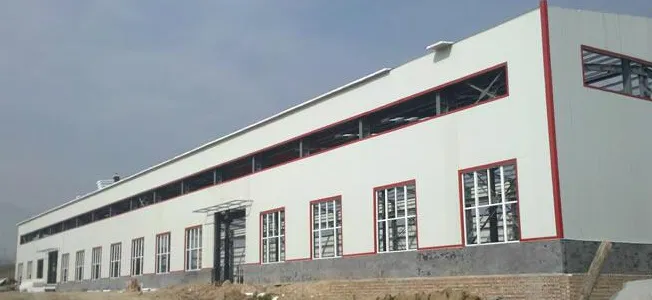 Construcción modular de vidrio templado de gran espacio, edificio industrial comercial híbrido de alta altura, oficina prefabricada de estructura metálica de acero