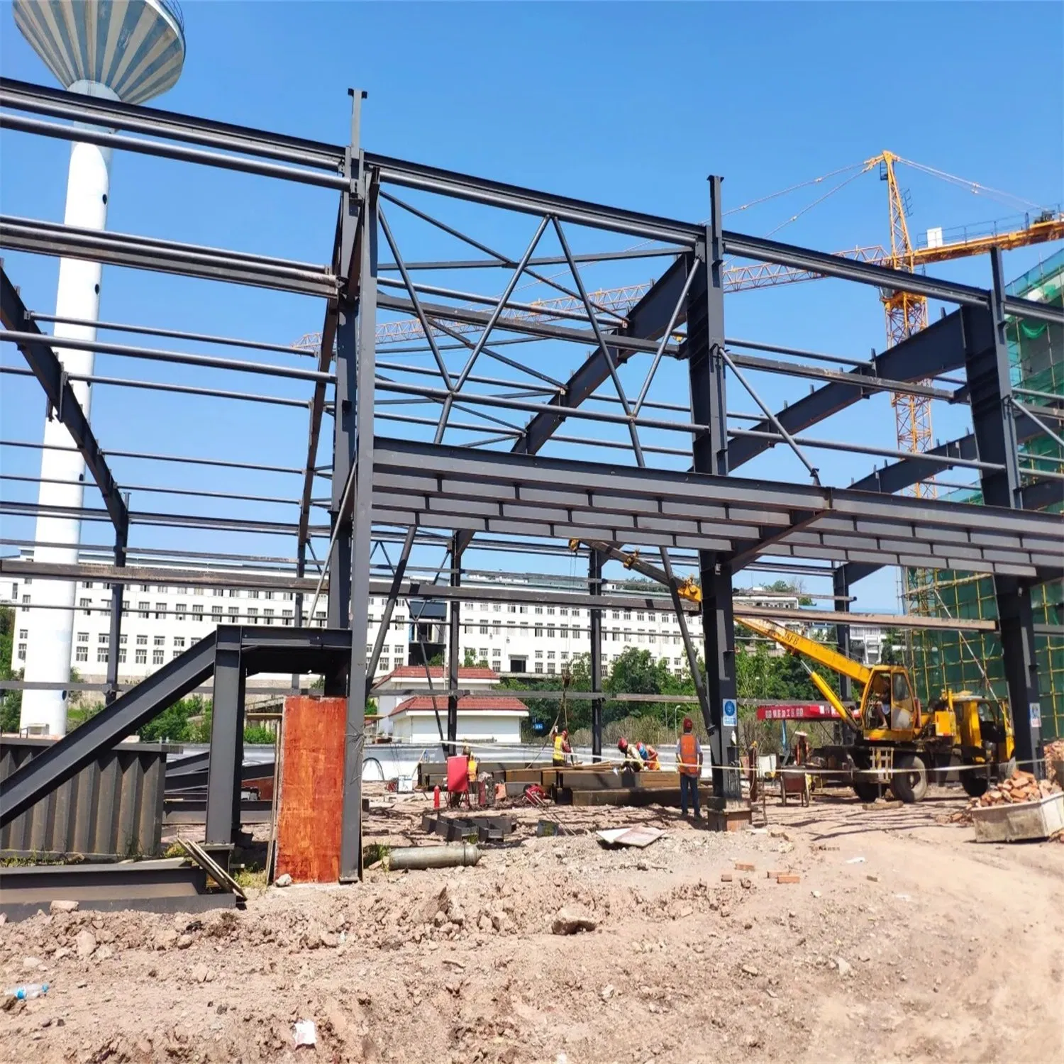 Estructura de acero modular ligera pesada prefabricada para almacén, taller, hangar, almacenamiento, casa de aves de corral, edificio industrial comercial