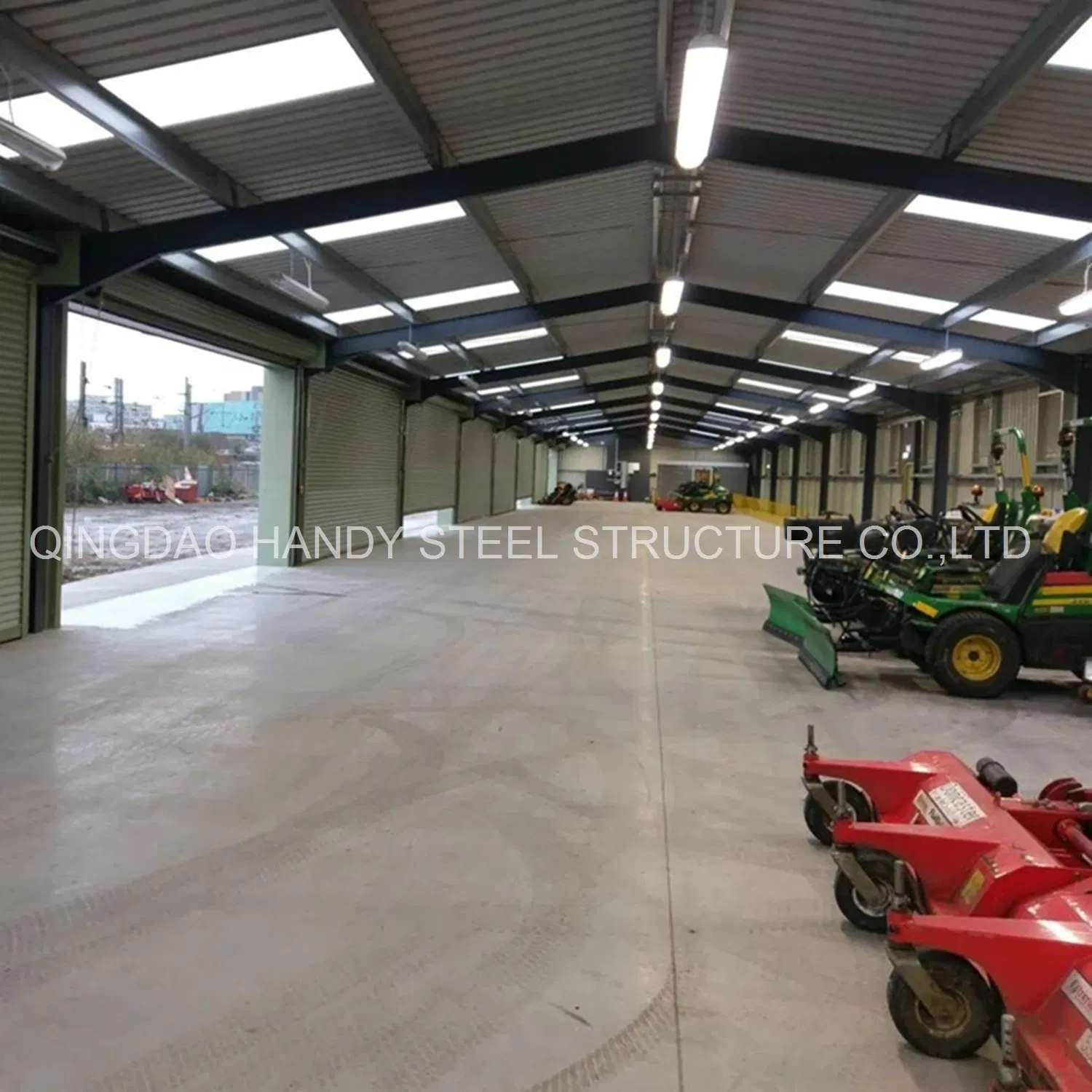 Estructura industrial de almacén, taller y hangar prefabricado de acero modular personalizable