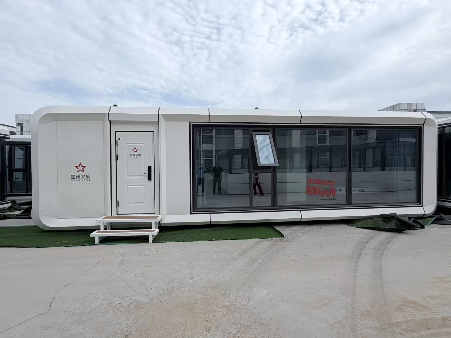 Casa Contenedor Portátil Modular Prefabricada Estructura de Acero Edificio Móvil Espacio