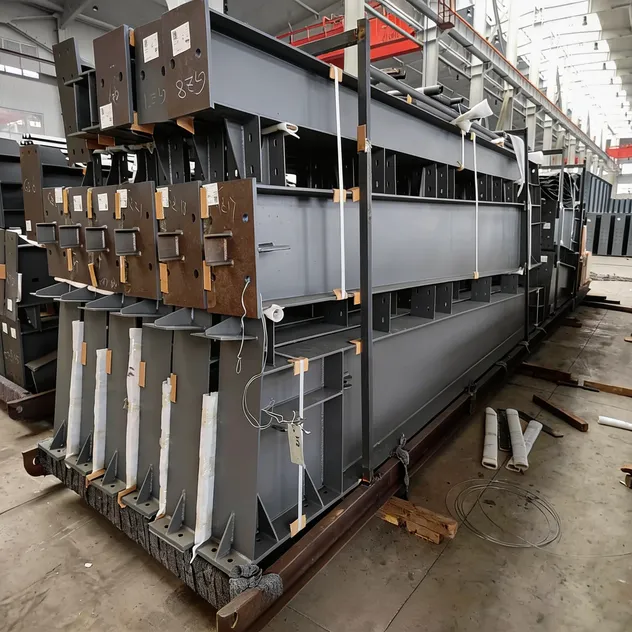 Estructura de acero industrial moderna con construcción modular flexible y soluciones de materiales que ahorran energía