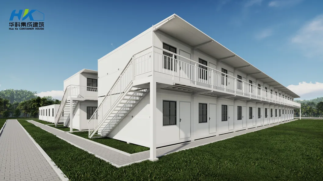 Casa prefabricada de acero modular con panel sándwich, diseño personalizado y económico para instalaciones temporales en sitios de construcción