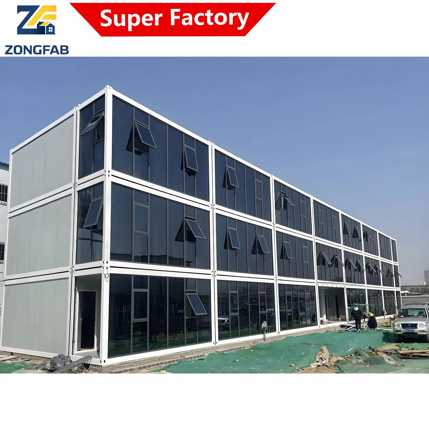Sitio de construcción proyecto campamento ensamblaje desmontable edificio prefabricado vivienda casa portátil estudio alquiler turismo de alquiler negocio