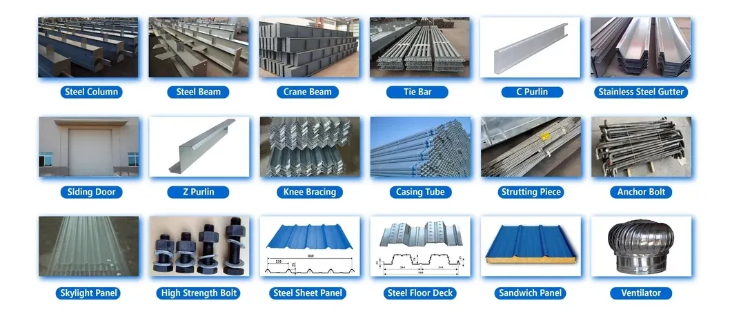 Estructura modular de acero de alta resistencia de grado industrial