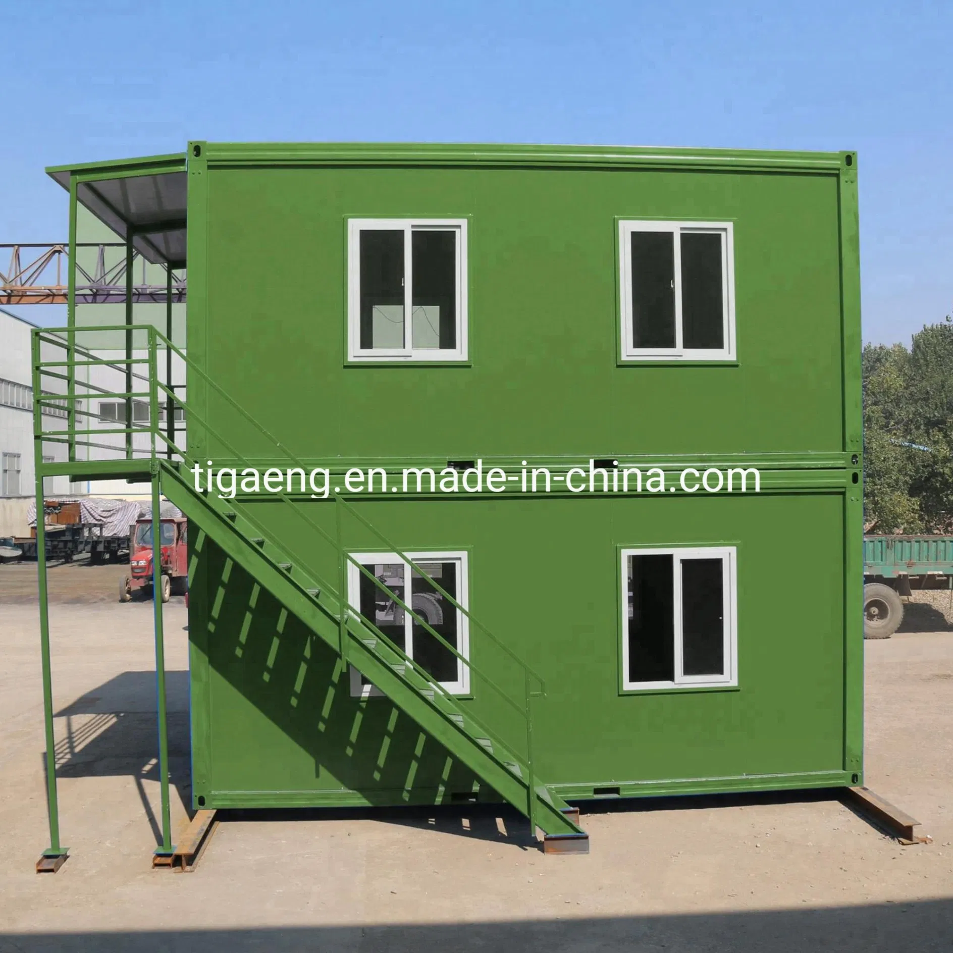 Cabañas de contenedores desmontables fabricados, edificios de oficinas modulares portátiles temporales
