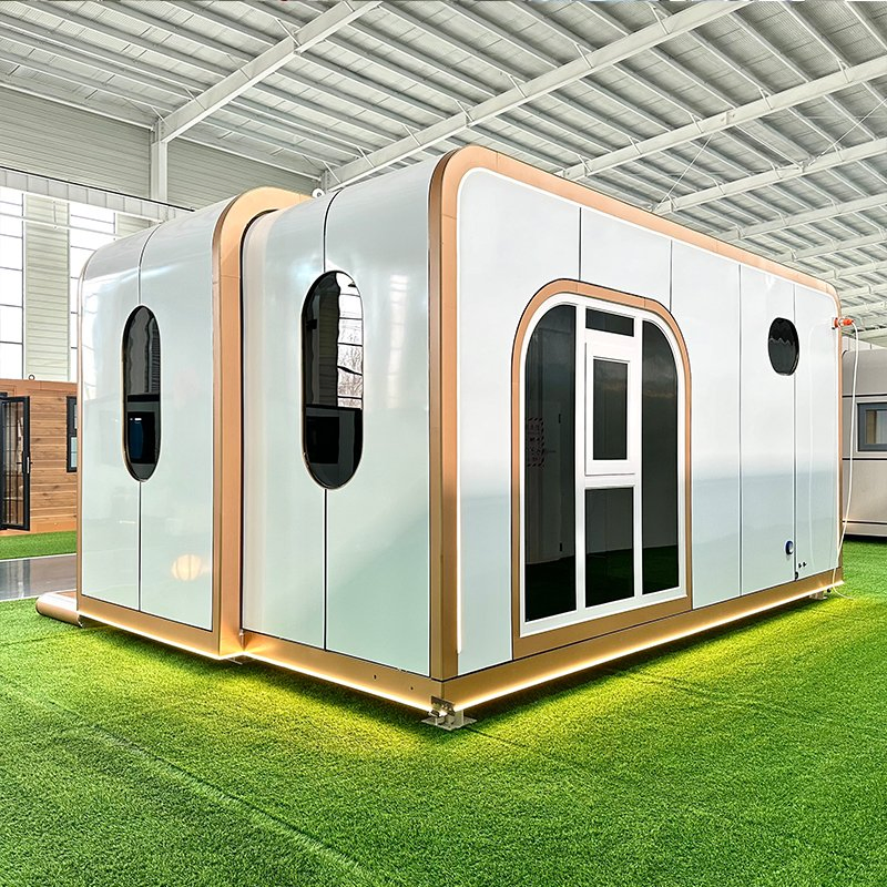 Oficina de trabajo móvil prefabricada mini moderna modular inteligente casa cápsula manzana