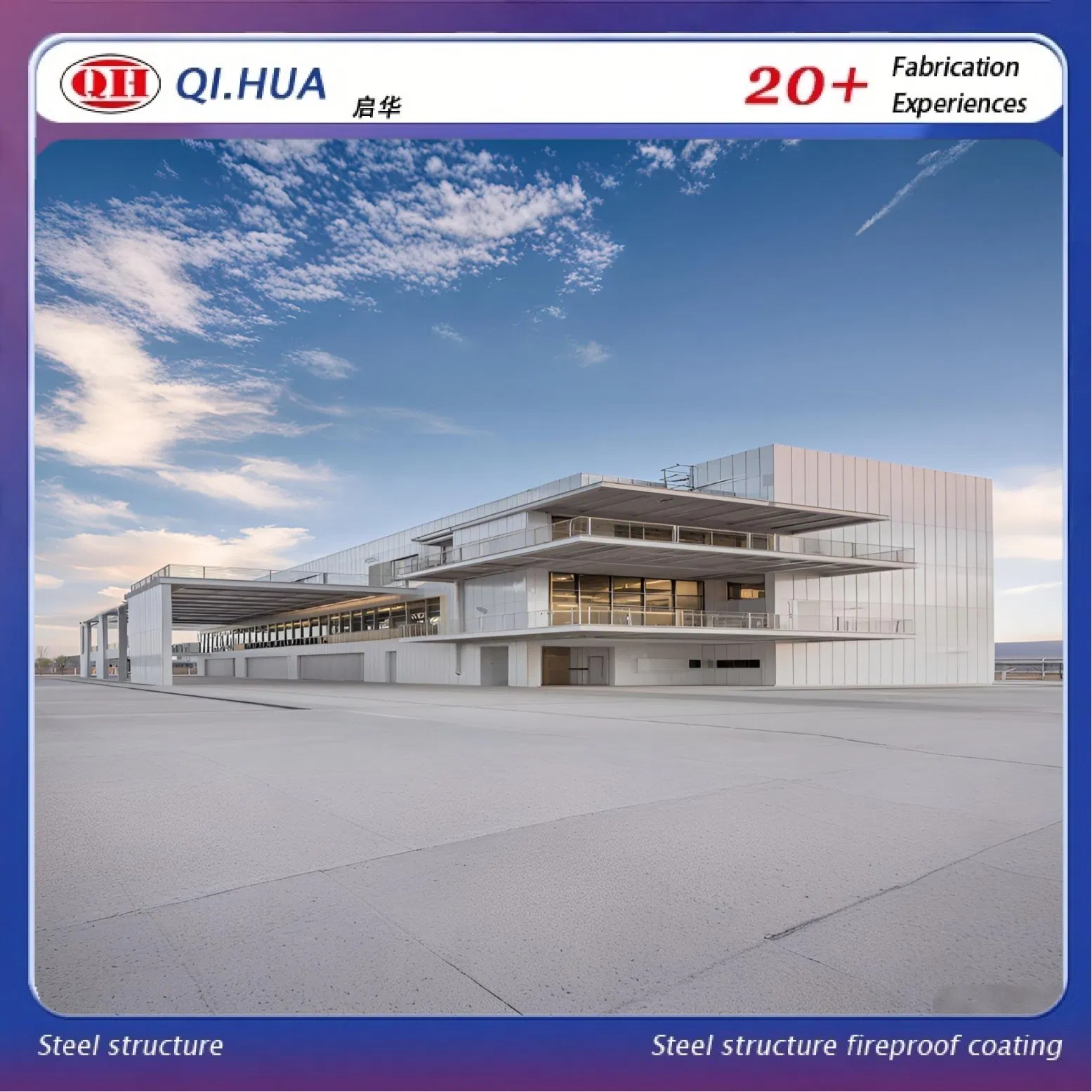 Edificio industrial modular de acero de múltiples pisos con diseño de gran luz para alta carga