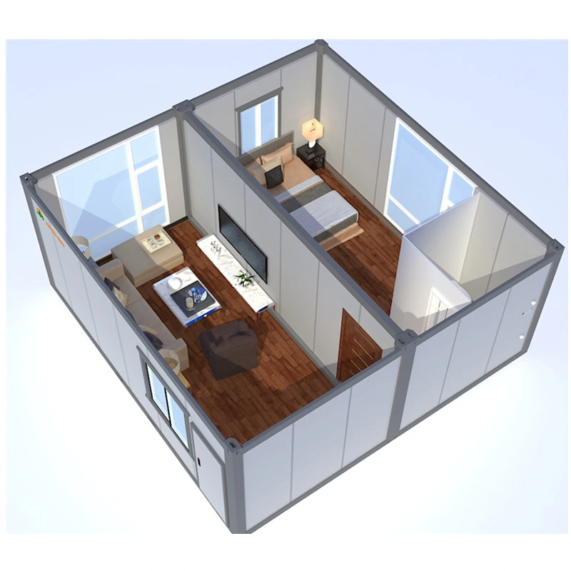 Estructura modular prefabricada de acero, oficina en contenedor, edificio de apartamentos portátiles