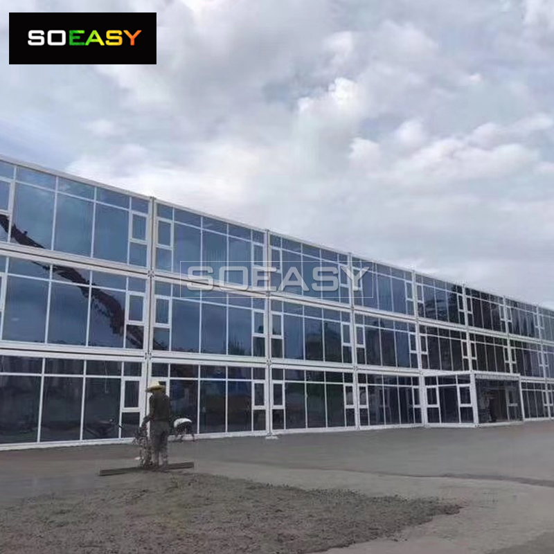 Precio barato embalaje estándar oficinas temporales arquitectura de contenedores de envío casas prefabricadas construcción