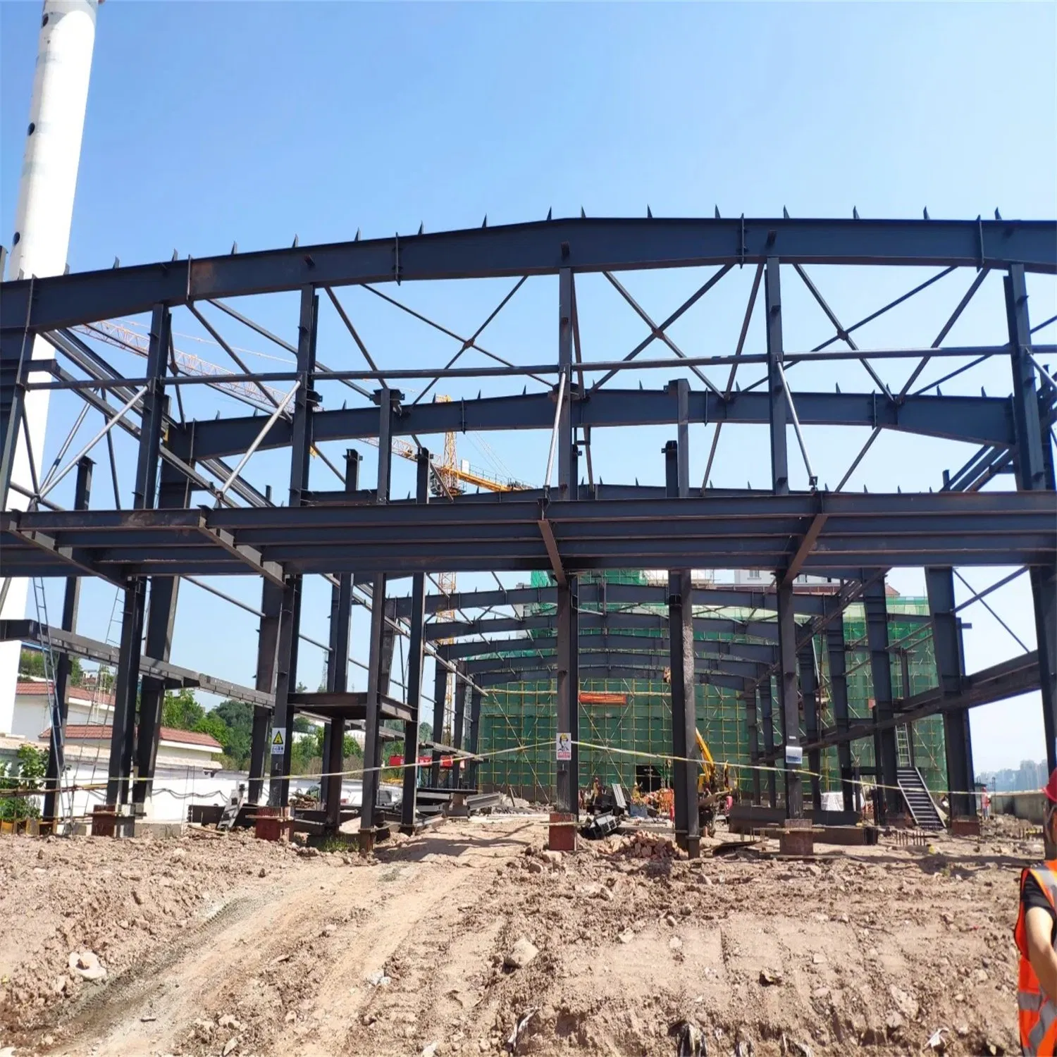 Estructura de acero modular ligera pesada prefabricada para almacén, taller, hangar, almacenamiento, casa de aves de corral, edificio industrial comercial