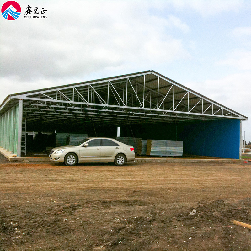 Estructura modular de acero portátil prefabricada con revestimiento galvanizado