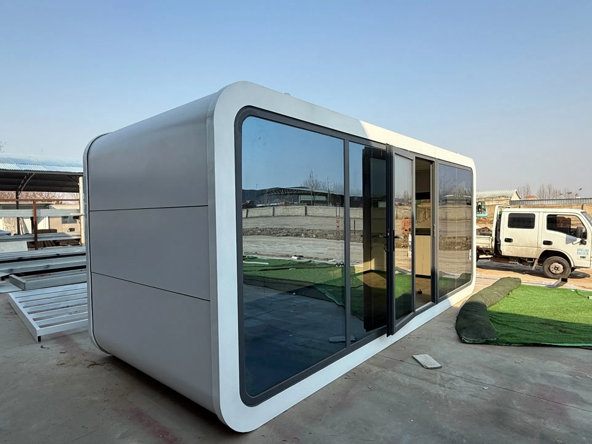 2025 Casa Prefabricada 2 Cabaña de Manzana Historia Casa Prefabricada 3 Dormitorio 2 Baño 1 Cocina Casa Modular Prefabricada Casa Cápsula