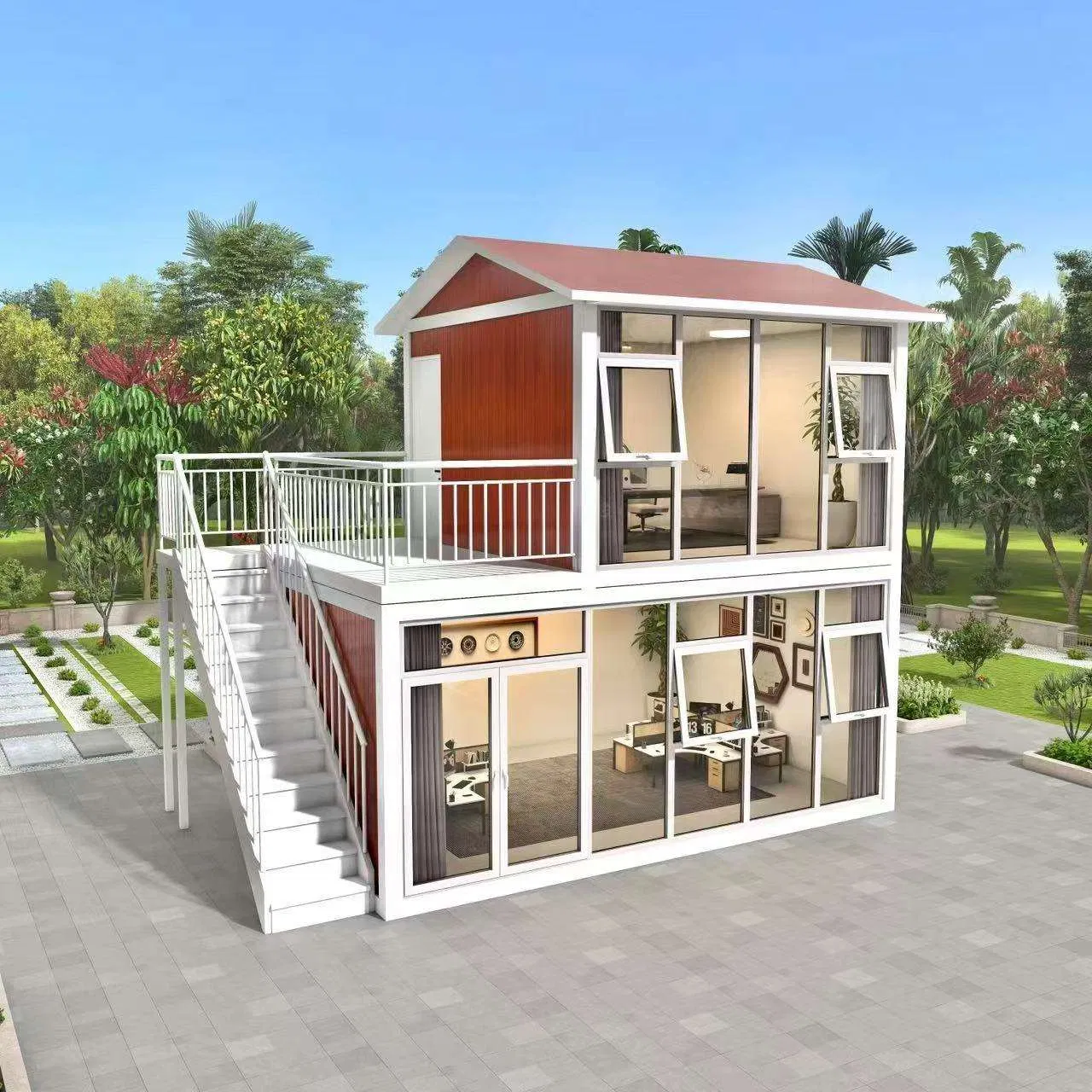 Casas modulares personalizables de alta demanda, edificios portátiles, dormitorios, apartamentos y más—todos con instalación rápida