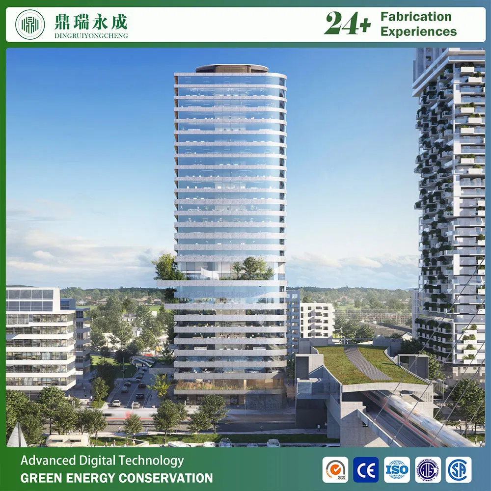 Casa modular prefabricada de estructura de acero residencial / centro comercial edificio de oficinas