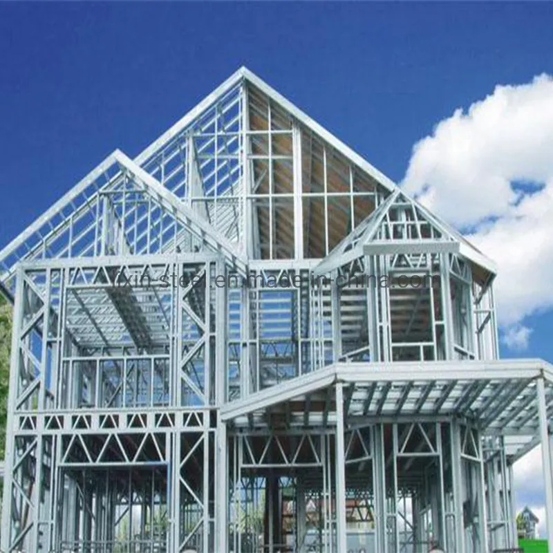 Casa prefabricada de villa con estructura de acero modular asequible