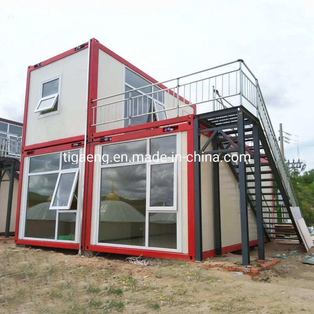 Cabañas de contenedores desmontables fabricados, edificios de oficinas modulares portátiles temporales