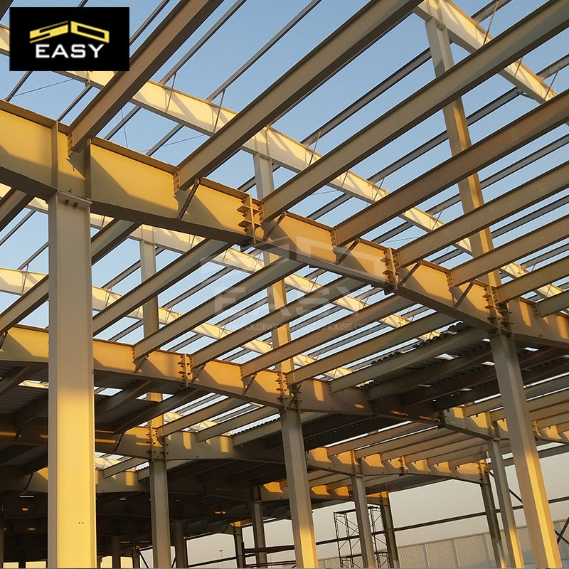 Estructura de marco de acero modular para almacén prefabricado