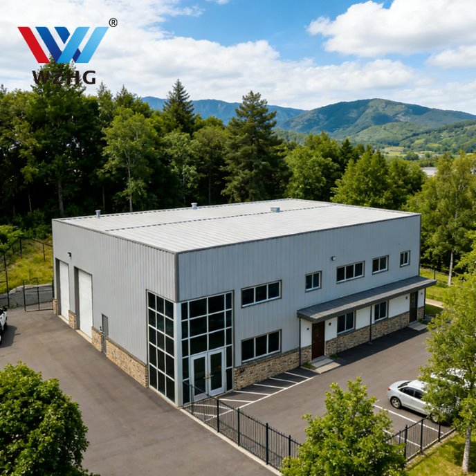 Estructura de acero modular para vivienda residencial y uso comercial ligero con diseño flexible y rentable