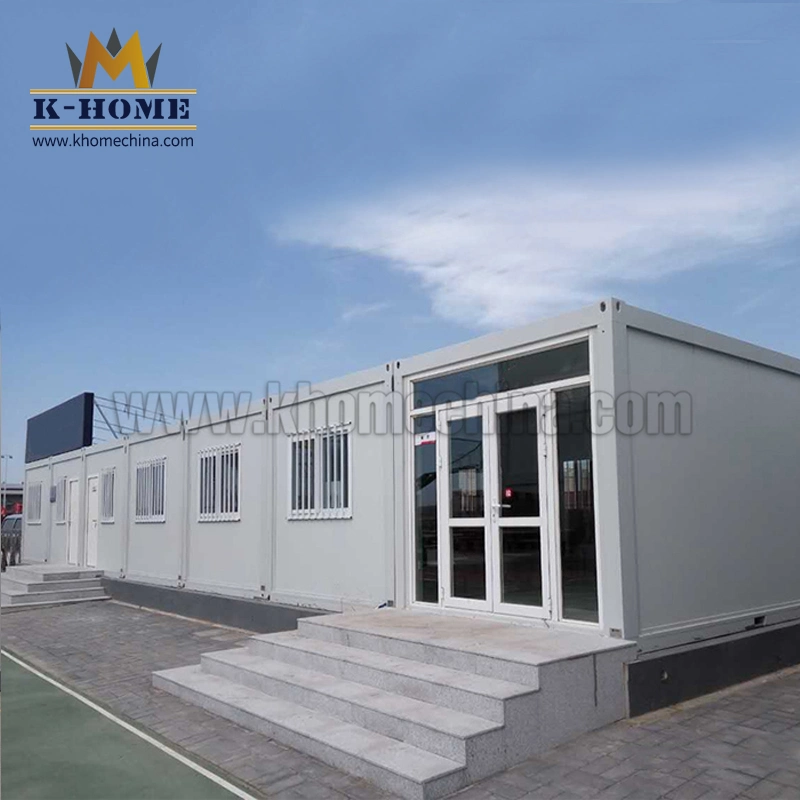 Edificio de Oficina Modular Prefabricado 20FT 40FT con Pared de Vidrio