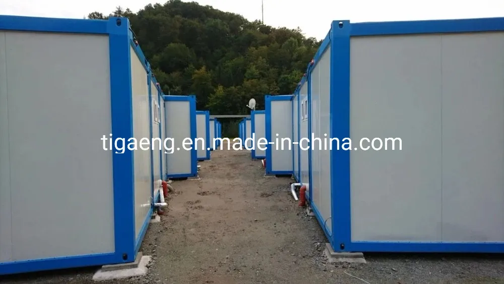 Cabañas de contenedores desmontables fabricados, edificios de oficinas modulares portátiles temporales