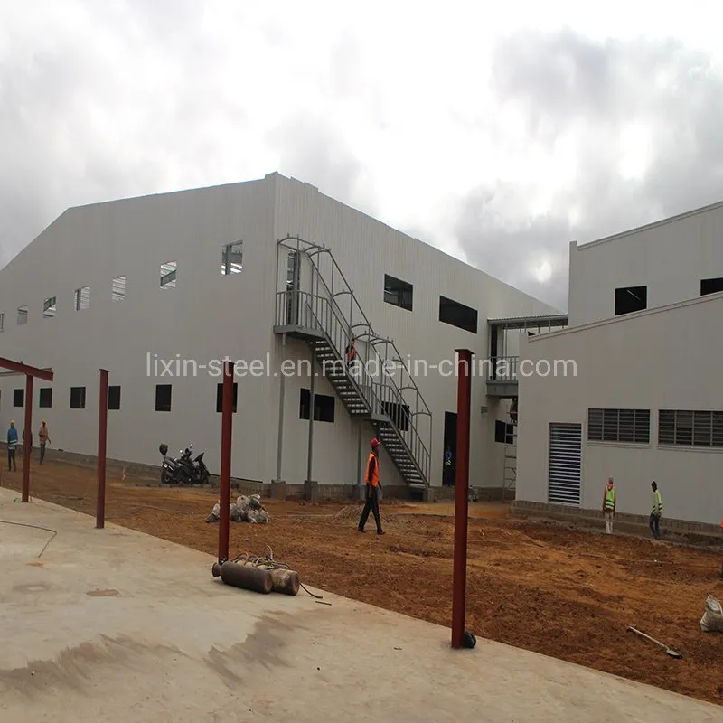 Edificio prefabricado de planta industrial, casa modular, oficina de estructura de acero