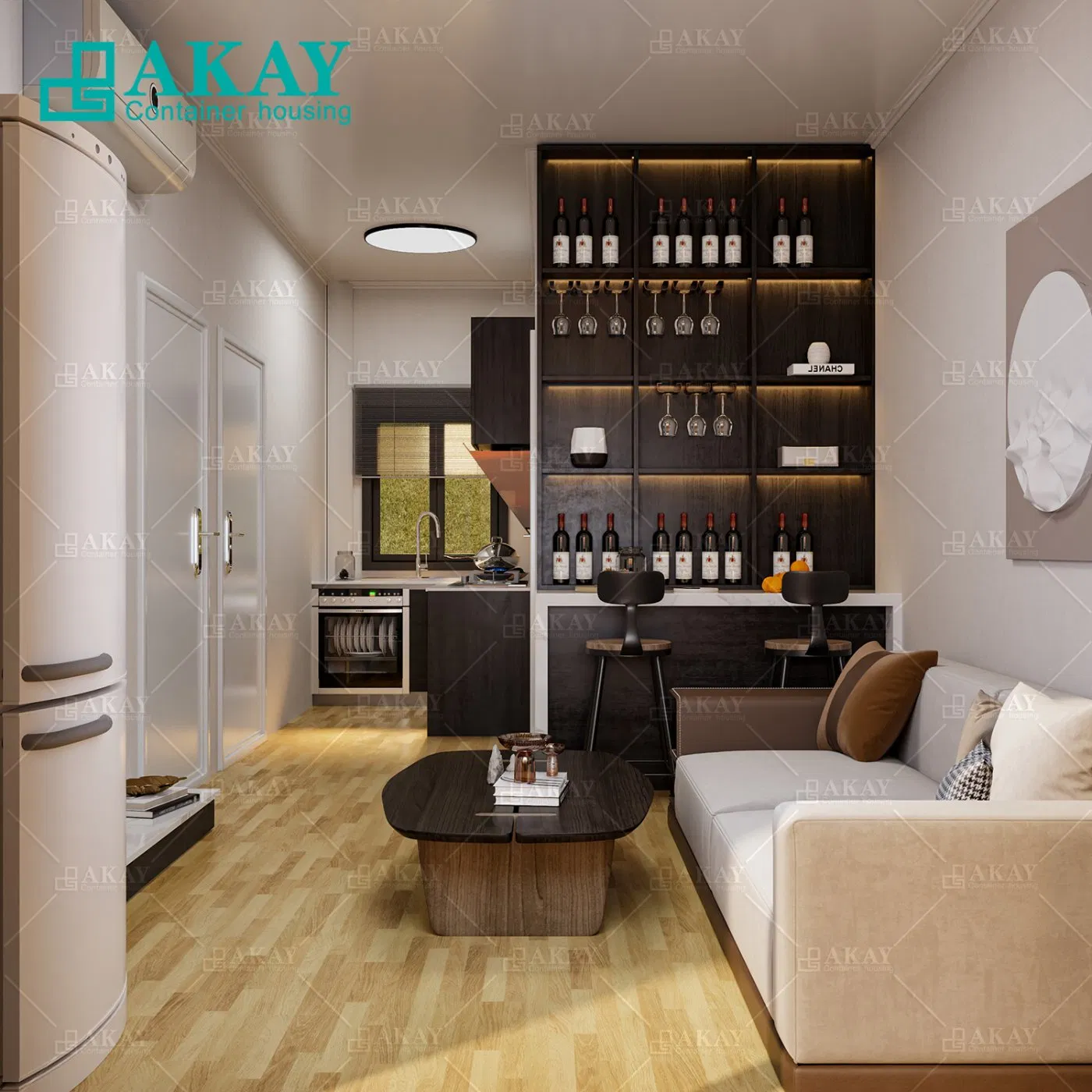 Cabina de oficina móvil de edificio prefabricado, vivienda modular, contenedor de paquete plano, bungalow, hotel cápsula