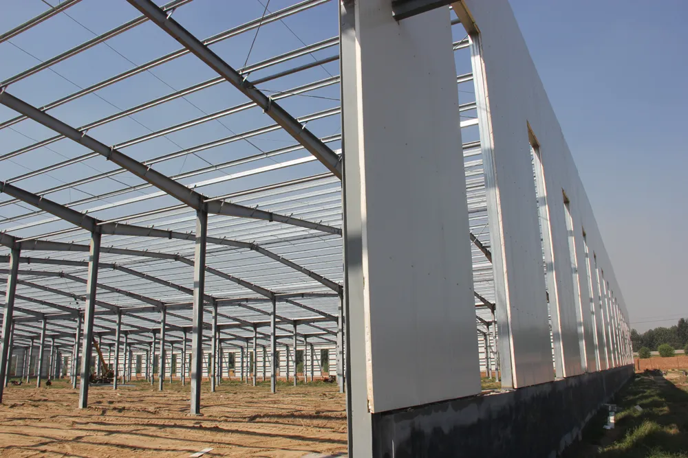 Construcción modular de vidrio templado de gran espacio, edificio industrial comercial híbrido de alta altura, oficina prefabricada de estructura metálica de acero
