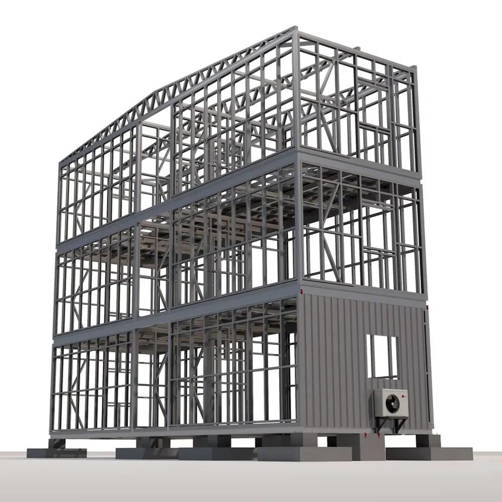 Estructura de acero moderna y estable, material de construcción modular comercial