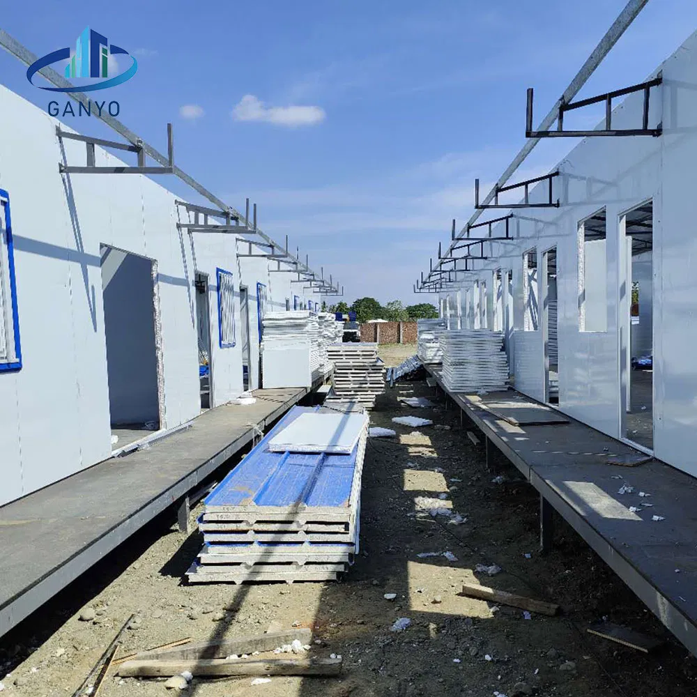Edificio modular prefabricado temporal de acero resistente a terremotos de ensamblaje rápido