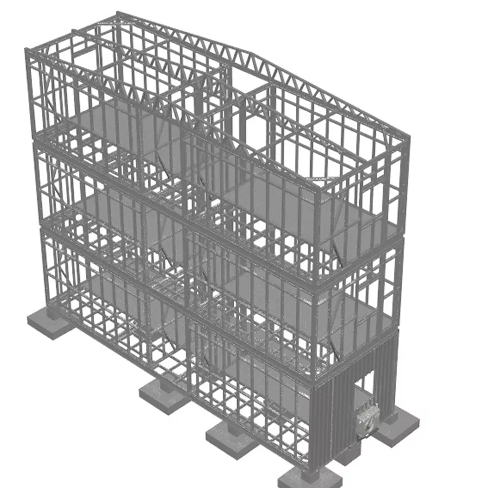 Estructura de acero moderna y estable, material de construcción modular comercial