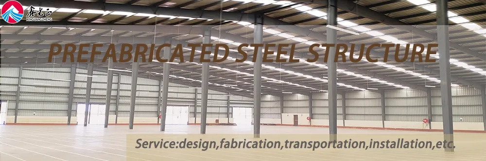 Estructura modular de acero portátil prefabricada con revestimiento galvanizado