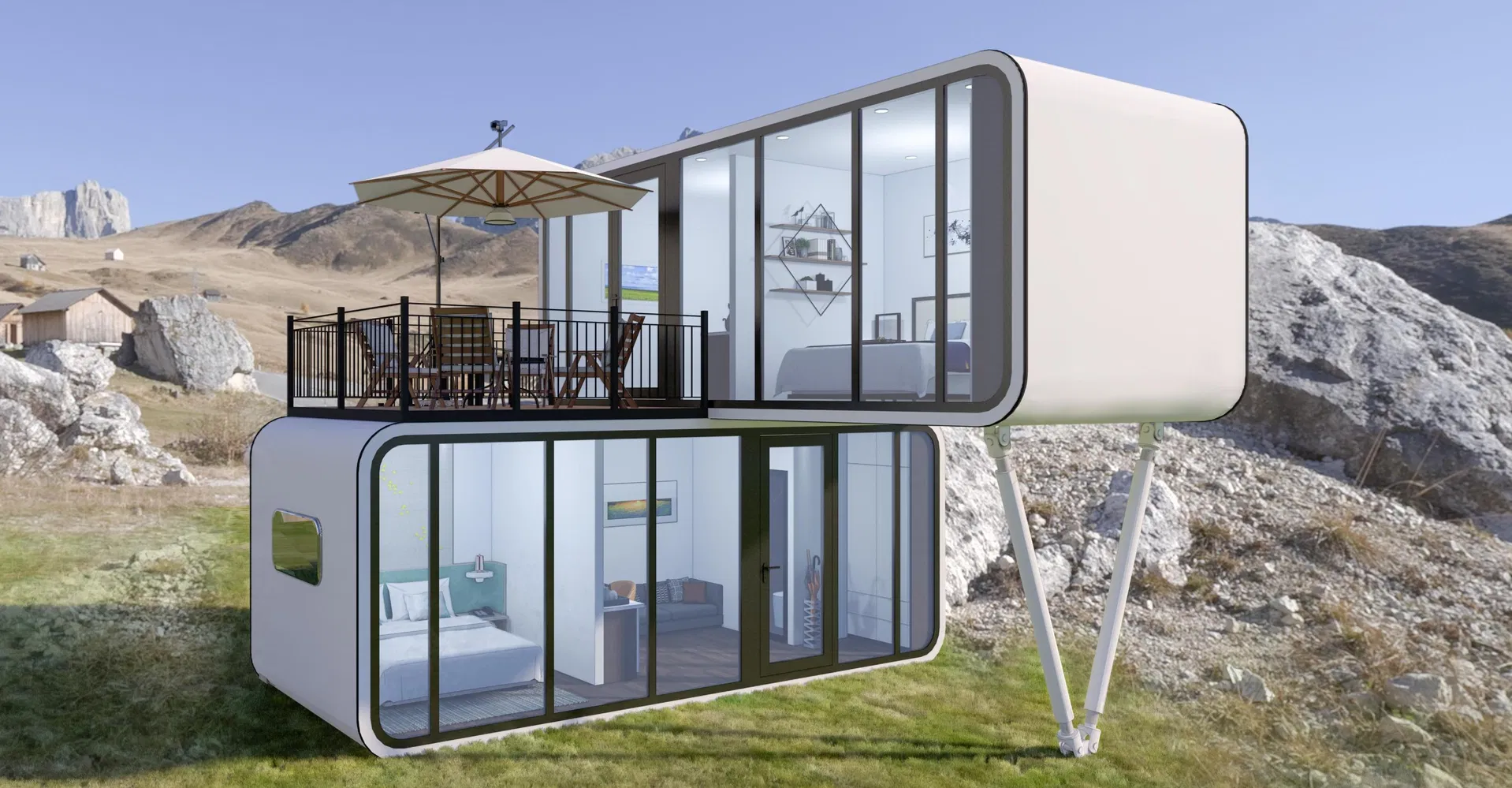 Estructura exterior de Casa Modular Apple Cabin