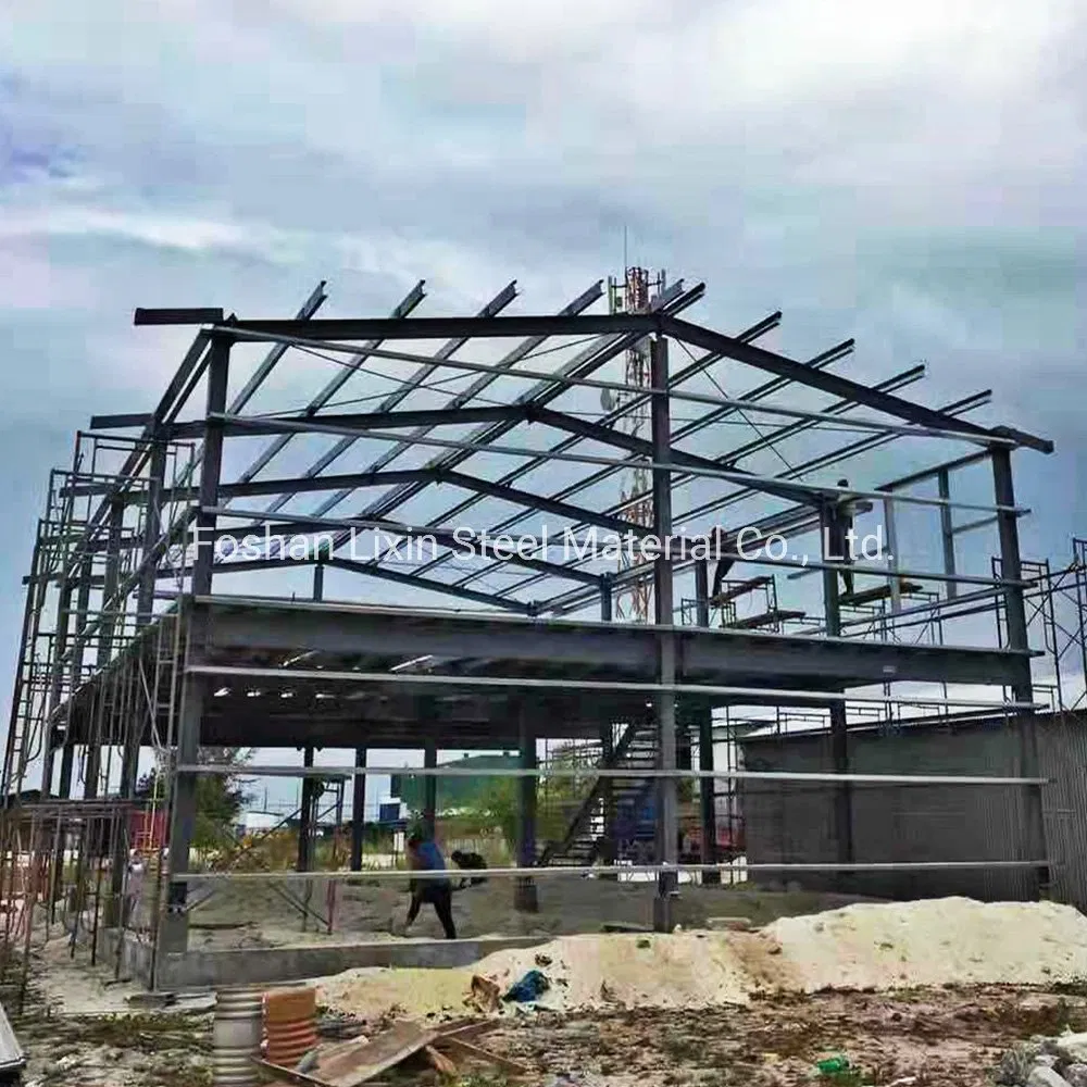 Edificio prefabricado de planta industrial, casa modular, oficina de estructura de acero