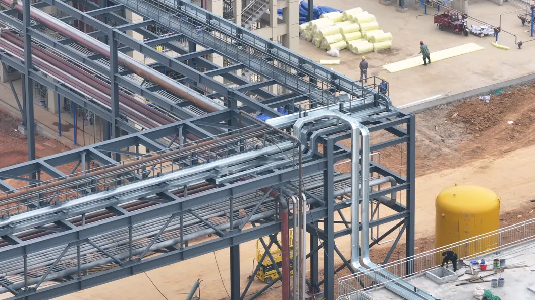 Estructura modular y prefabricada de acero para plataforma industrial exterior de soporte para fábrica