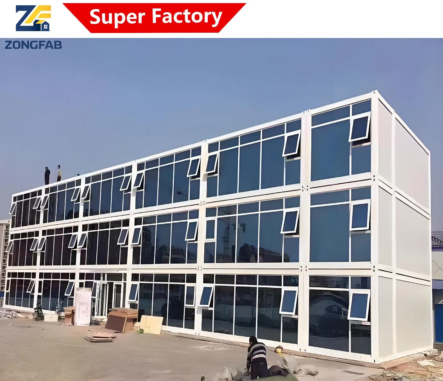 Sitio de construcción proyecto campamento ensamblaje desmontable edificio prefabricado vivienda casa portátil estudio alquiler turismo de alquiler negocio