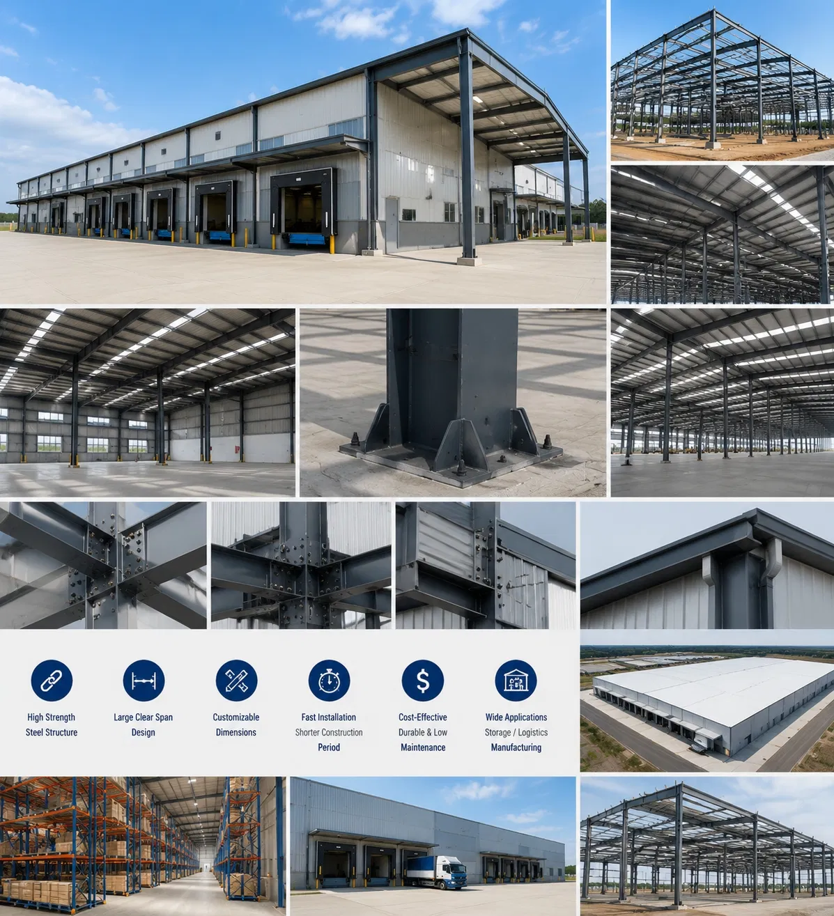 Modular Expandable Steel Structure Warehouse Building for Future Business Growth Need