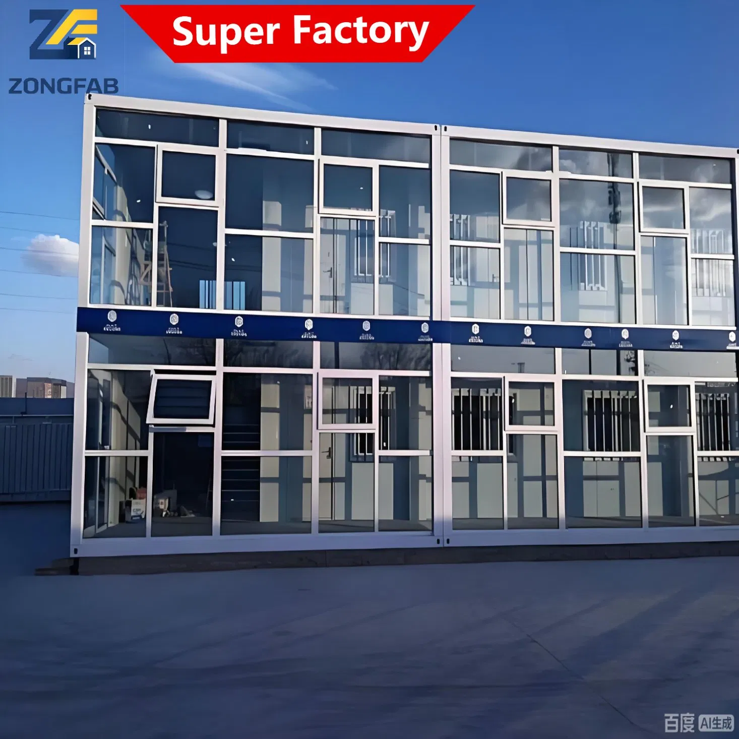 Edificio modular prefabricado de contenedores de vivienda desmontable de acero de varios pisos