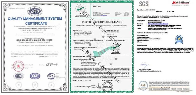 Certificaciones y calidad de estructura de acero