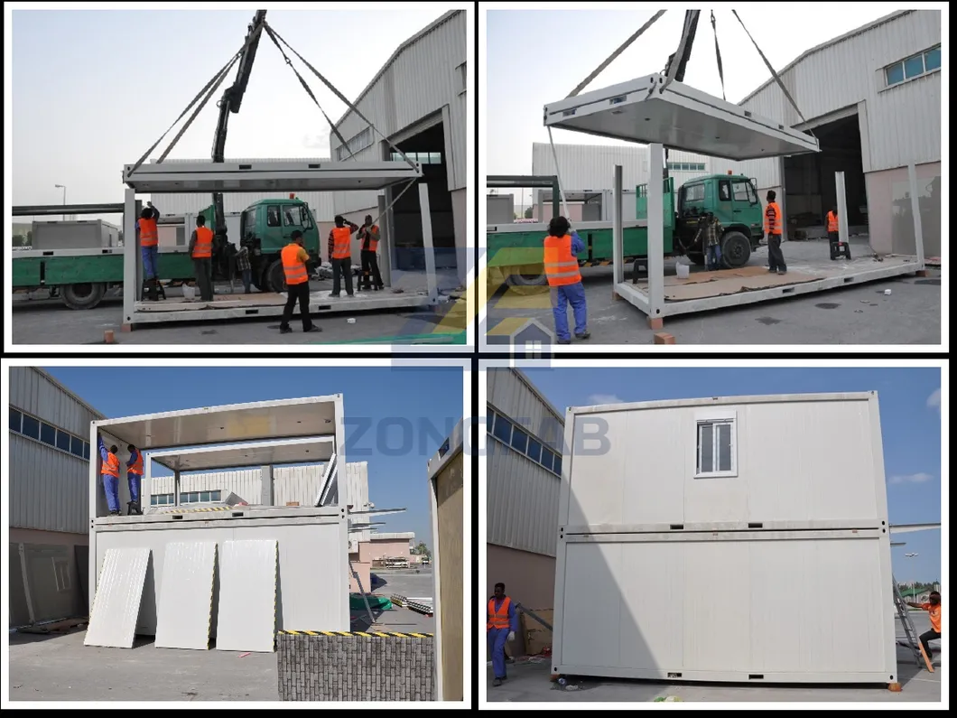Casa contenedor modular prefabricada portátil de vivienda en kit para reconstrucción de edificios de acero tras desastres