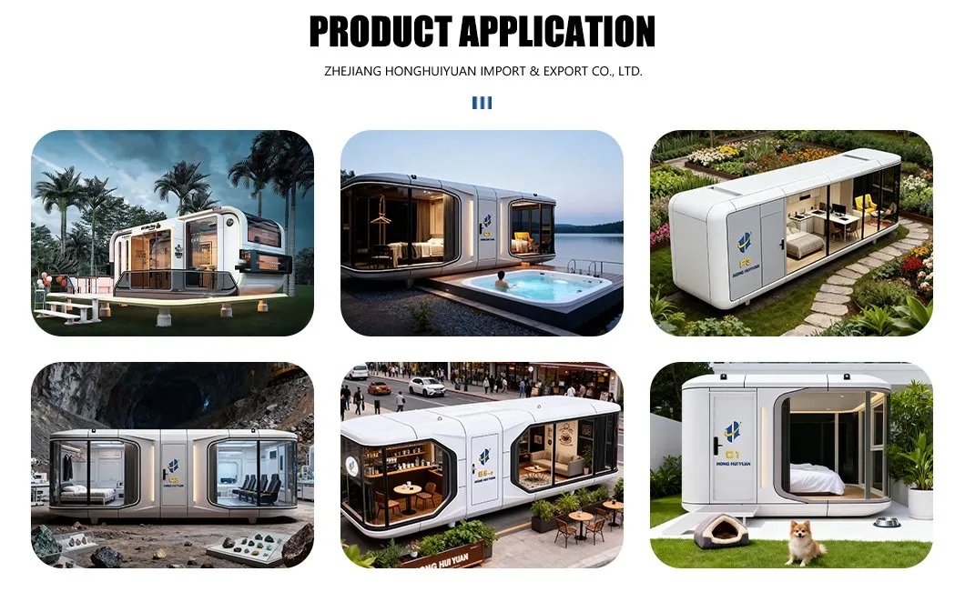 Casa Cápsula Modular Moderna Eficiente en Energía Casa Cápsula Espacial Eficiente en Espacio