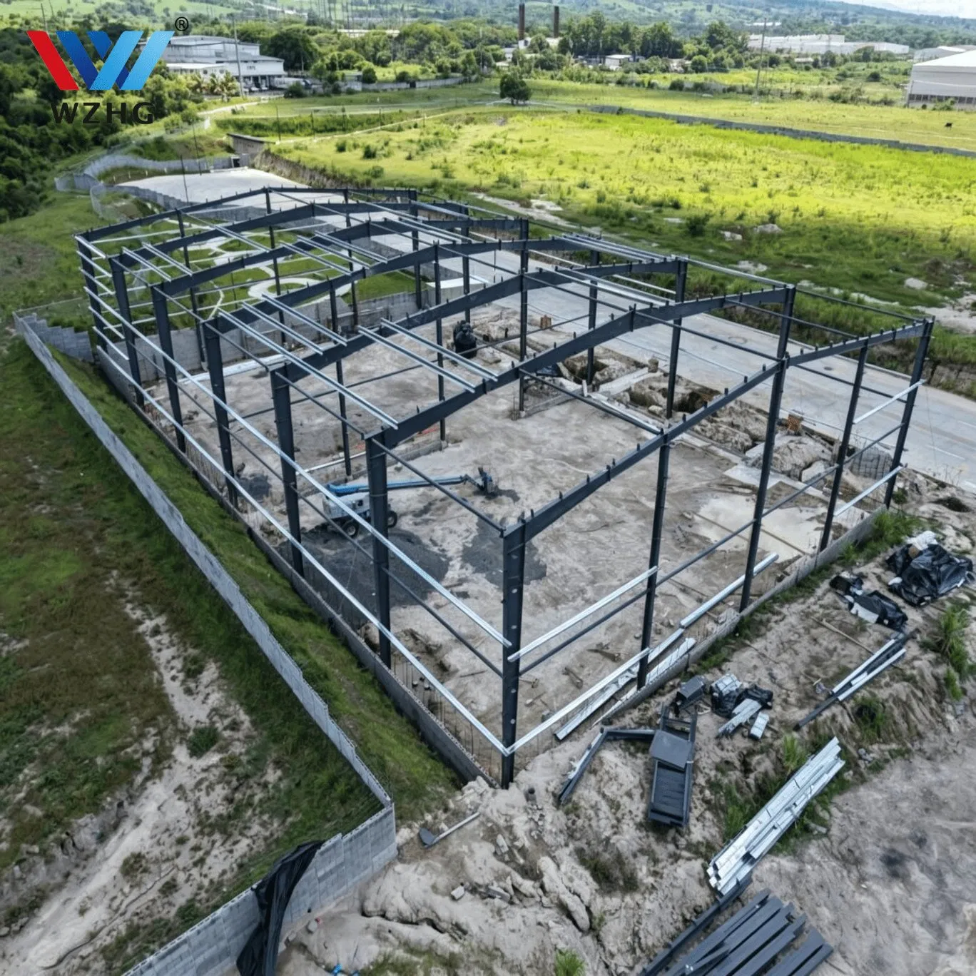 Edificio de acero personalizable para pequeñas empresas, cobertizo de equipo prefabricado, almacenamiento en almacén