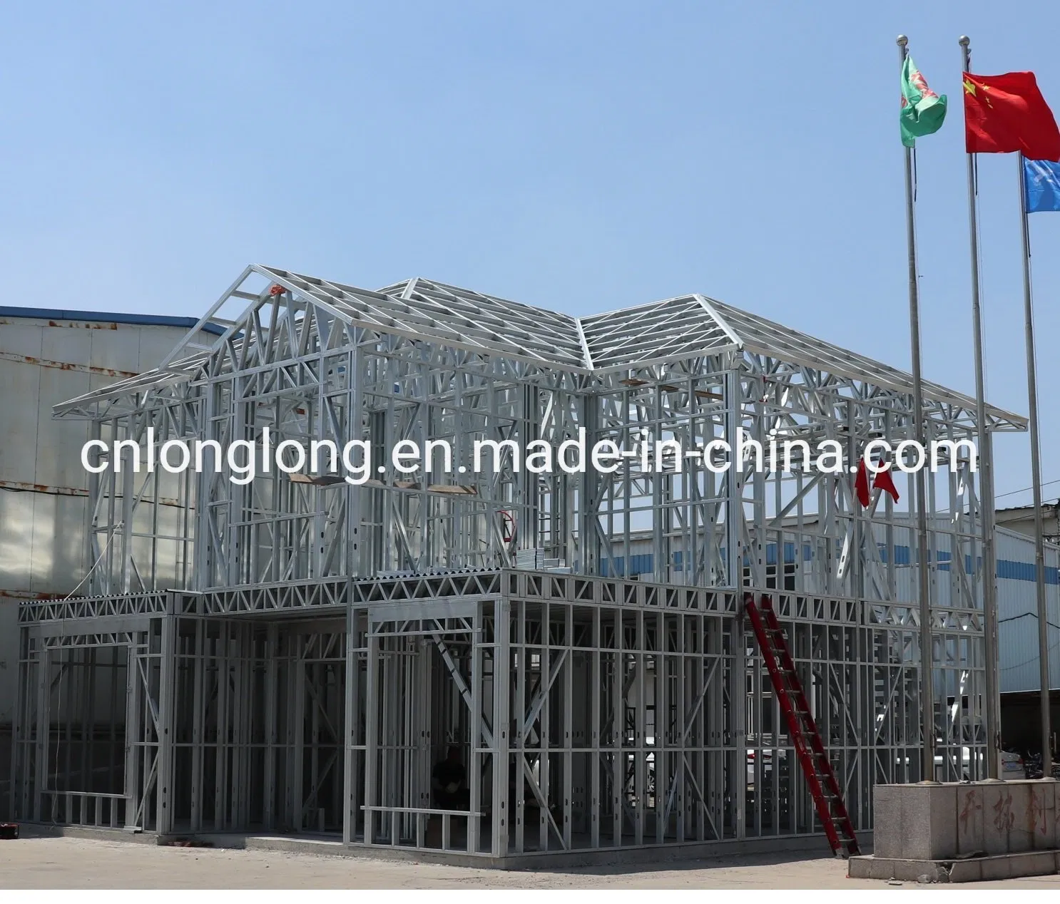 Estructura de acero modular diseño personalizado construcción rápida casa villa de acero ligero edificio prefabricado