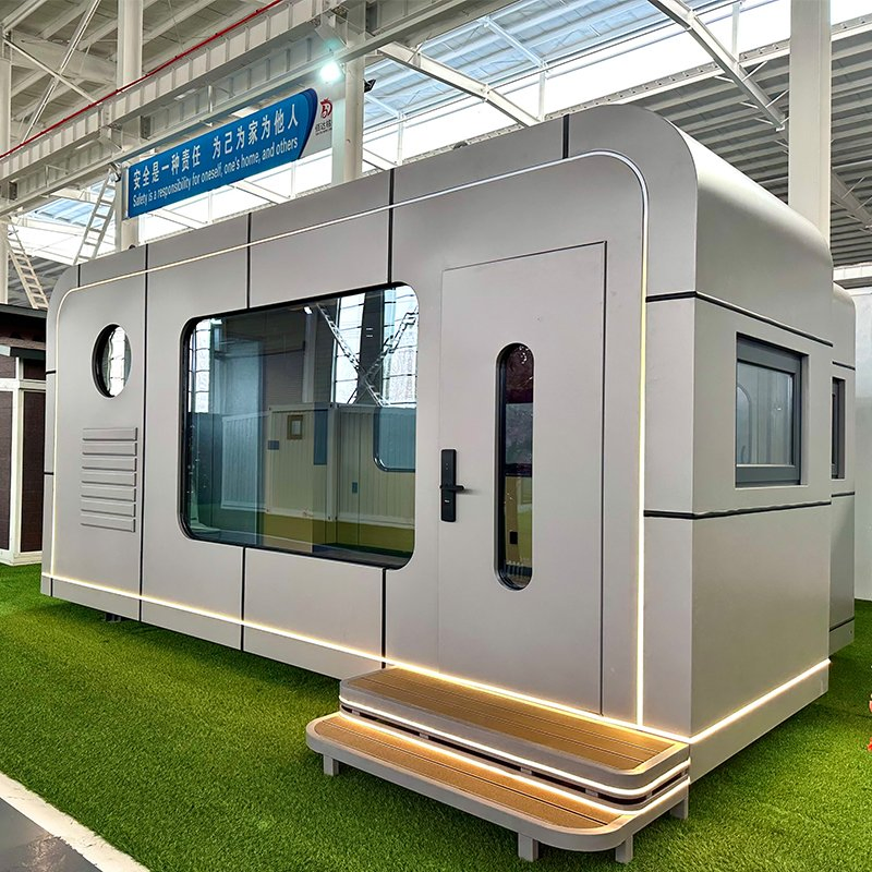 Oficina de trabajo móvil prefabricada mini moderna modular inteligente casa cápsula manzana