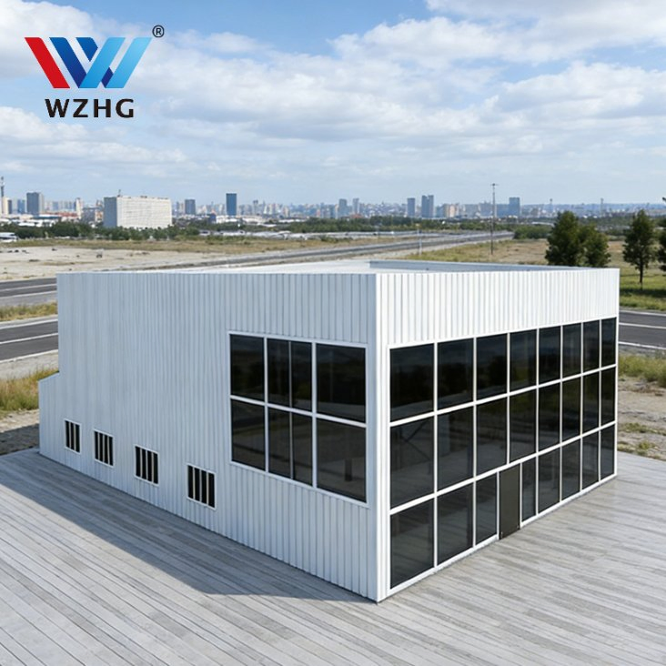 Edificio de acero bajo en carbono Eco Smart para almacén sostenible con diseño ecológico