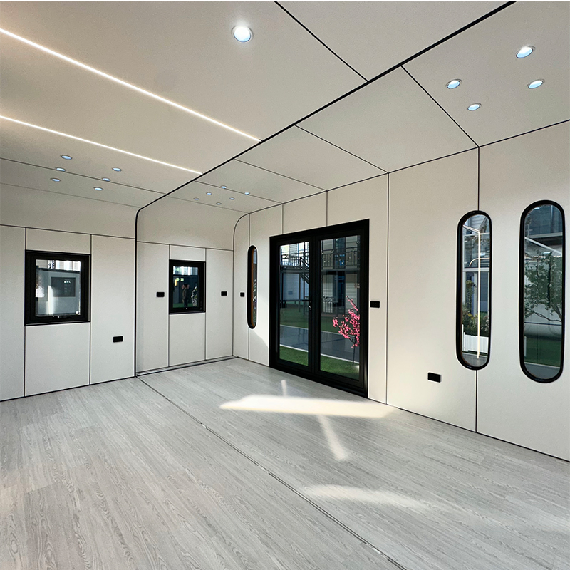 Oficina de trabajo móvil prefabricada mini moderna modular inteligente casa cápsula manzana