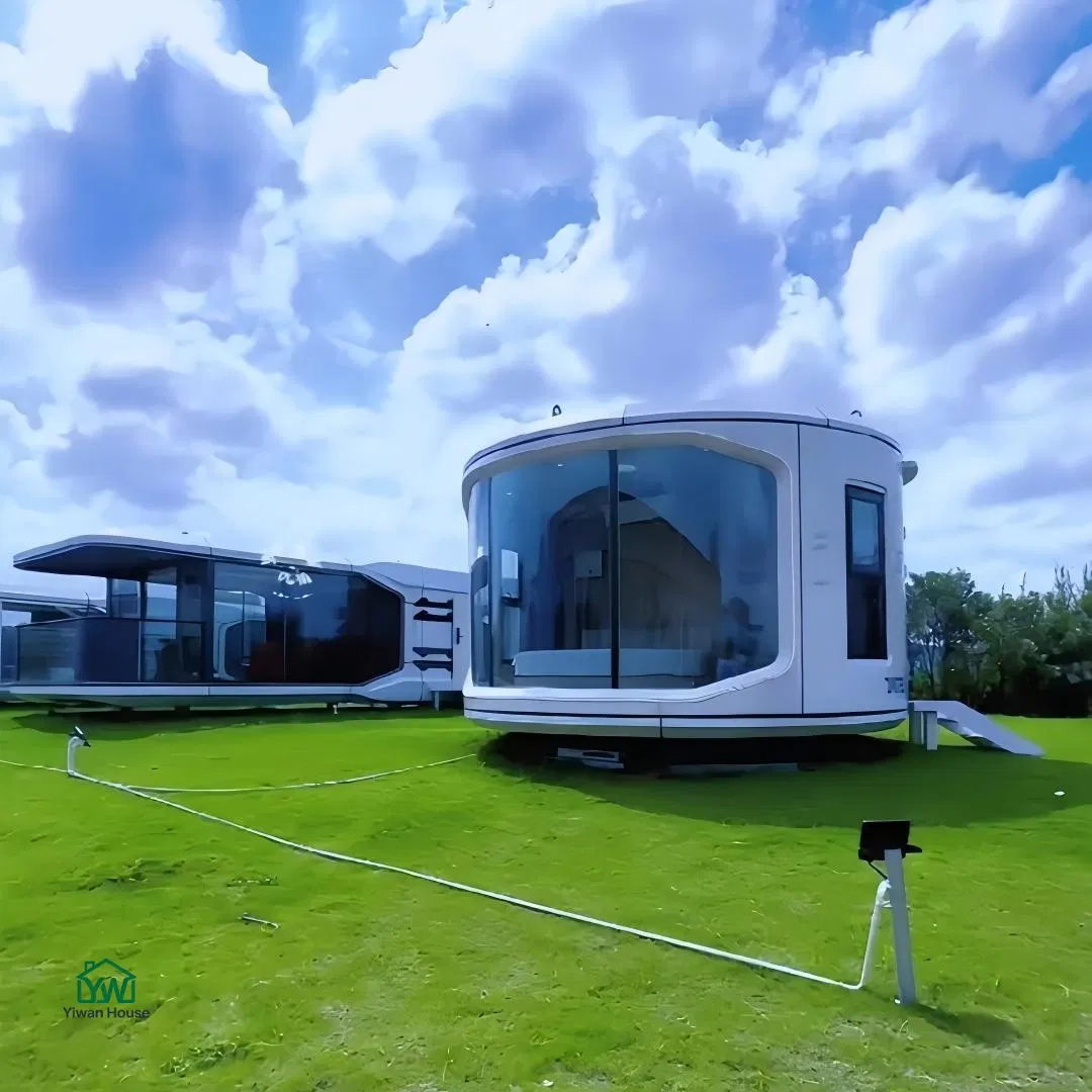Alojamiento turístico interior exterior personalizado, eficiente en energía, completamente equipado, control inteligente, casa cápsula modular móvil