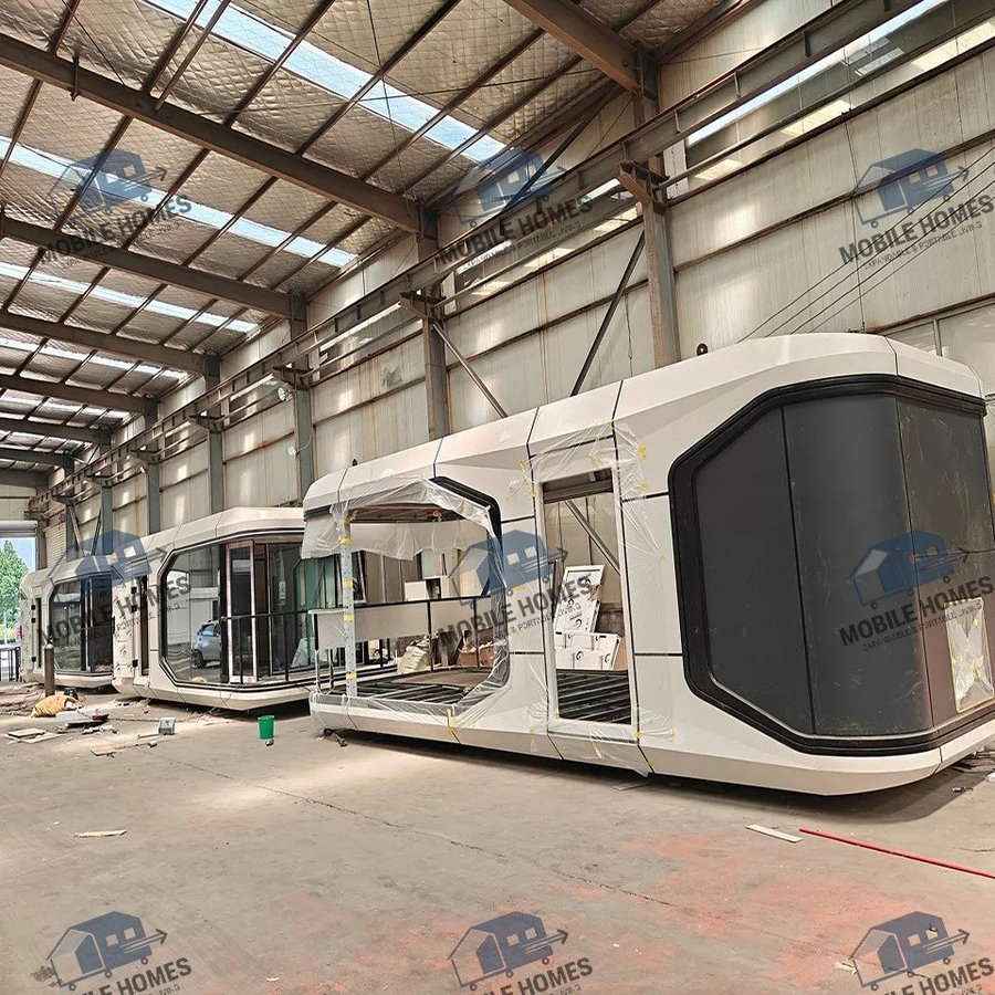 Fácil de instalar casa cápsula modular de lujo prefabricada