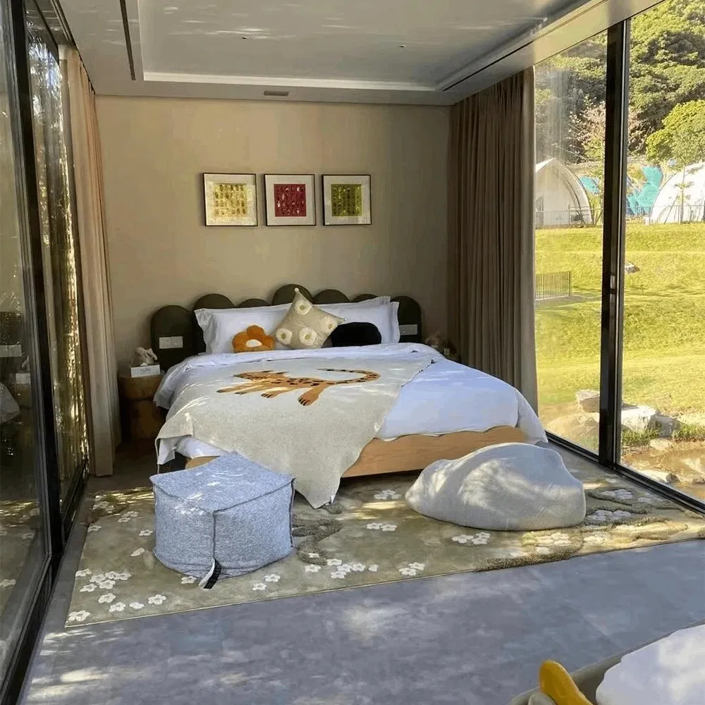 Casa cápsula de lujo, unidad modular prefabricada con baño completo y aire acondicionado para estancia de turistas, casa contenedor