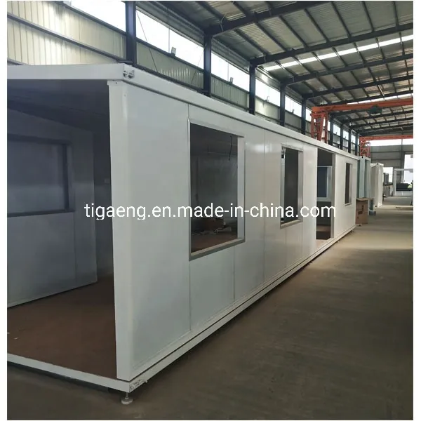 Cabañas de contenedores desmontables fabricados, edificios de oficinas modulares portátiles temporales