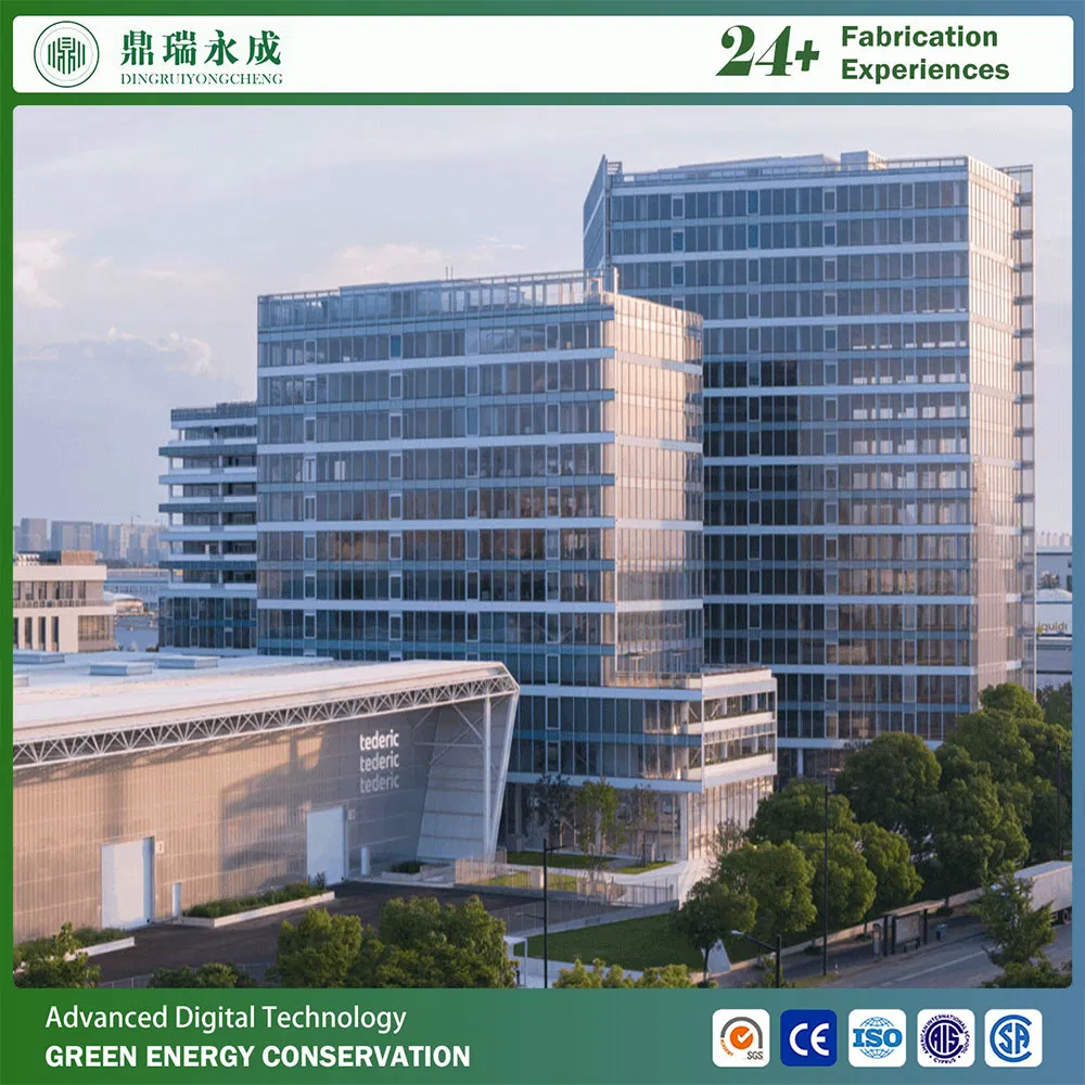 Casa modular prefabricada de estructura de acero residencial / centro comercial edificio de oficinas
